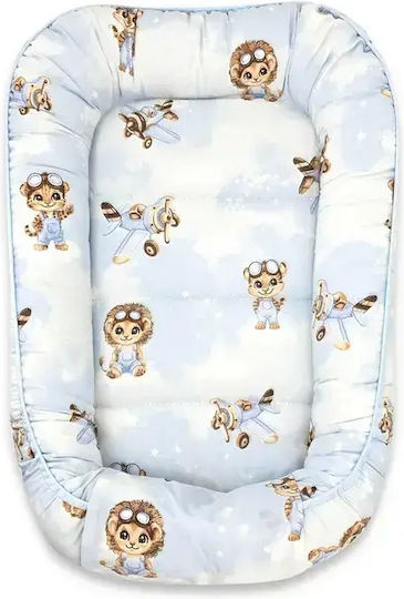 Qmini Pernă pentru bebeluși tip cuib Sky Adventure 55x75cm