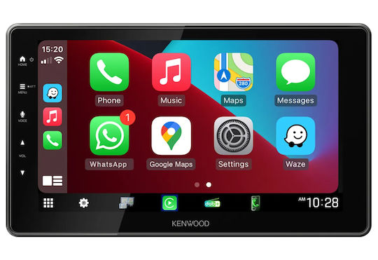 Kenwood Ραδιόφωνο Αυτοκινήτου 1 DIN (Bluetooth/USB/GPS/Apple-Carplay/Android-Auto)