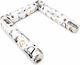 MimiNu Crib Bumper Snake Inside Cars Grey 180cm