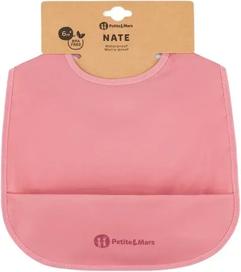 Petite & Mars Babici Pentru Bebeluși Impermeabilă Din Plastic Cu Autocolant Și Buzunar Pentru 6 Luni+