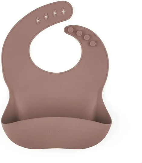 Petite & Mars Babici Pentru Bebeluşi Din Silicon Cu Buzunar Velvet Latte Pentru 6 Luni+