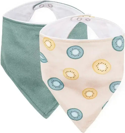Petite & Mars Bandană Material Textil Bej/verde 2 Bucăți