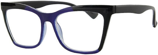 Aegean Dolphin Clip-On Lesebrillen +2.50 in Schwarz Farbe Dolphin-10699-Schwarz-Blau-250_33909