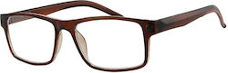 Aegean Dolphin Clip-On Lesebrillen +4.00 in Braun Farbe Dolphin-10700-brown-400_33986