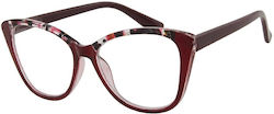 Aegean Dolphin Clip-On Damen Lesebrille +2.00 in Rote Farbe Dolphin-10698-Rot-200_33869