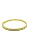 Mertzios.gr Women's Silver Gold Plated Handcuff Bracelet with Zircon