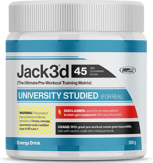 USP Labs Jack3D Συμπλήρωμα Pre Workout 360gr Energy Drink