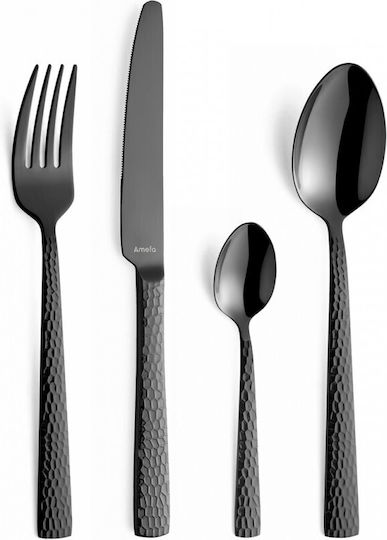 Amefa Set de Tacâmuri Inoxidabile Negre 24 Bucăți
