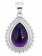 Polytimo Charm Talisman with Stones with Stones from Silver Purple