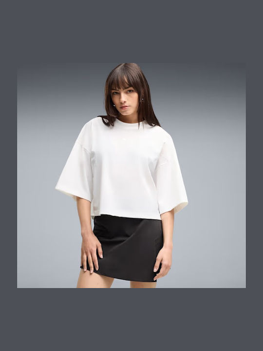 Pumatech Sense Γυναικείο Αθλητικό Oversized T-shirt White