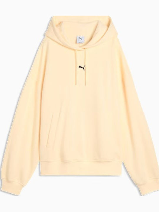 PUMA Дълго дамско суитшърт с качулка Buttercream