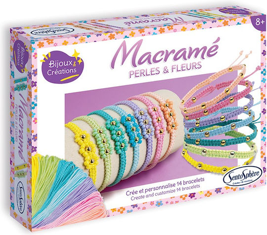 Diy Creative Kit Macramé Bracelets Pearls Flowers Sentosphere