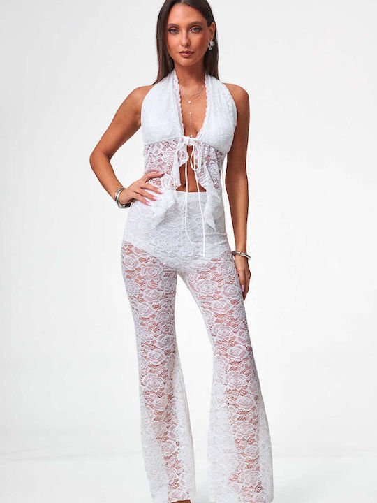 Decoro Damen Weißes Set mit Hose