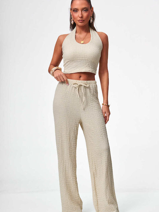 Decoro Set Bej Dama Cu Pantaloni