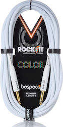 Bespeco Cable 6.3mm Male - 6.3mm Male 4.5m Whit...
