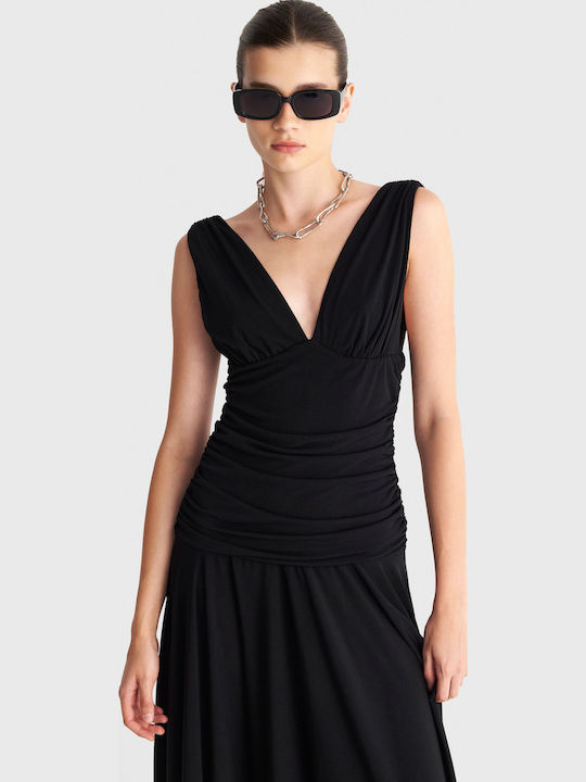 ALE - The Non Usual Casual Maxi Damenkleid Schwarz