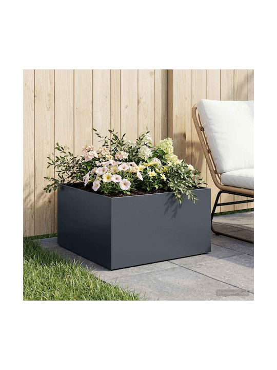 vidaXL Metallic Flower Pot Anthracite 60x60x30cm
