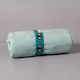 White Fabric Eye Green 180x100 cm