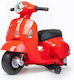 Motocicletă Pentru Copii Vespa Electrică 6 Volți Roșie Pentru 3+ Ani