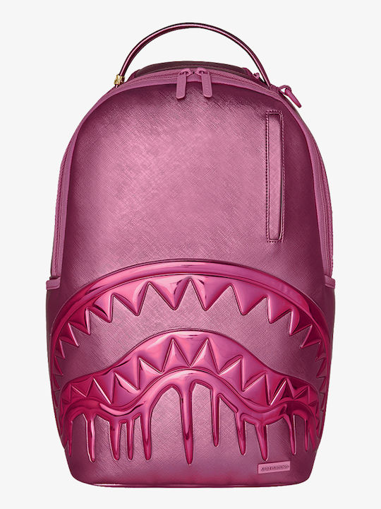 Sprayground Men Metallisch Rosa Metallischer Tropfen Schulranzen Rucksack Rosa 24 x 13 x 37cm