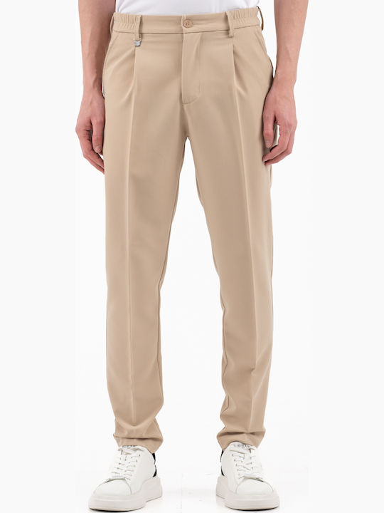 Vittorio Artist Ανδρικό Παντελόνι Ελαστικό Beige