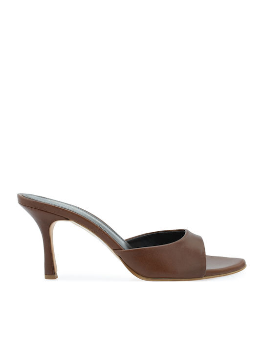 Tsakiris Mallas Leather Mules With Low Heel In ...