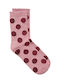 Vero Moda Women's Socks with Patterns Burgundy