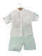 Lapin Baptism Suit For Boy Linen White