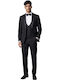 Men's Groom's Suit with Vest Black