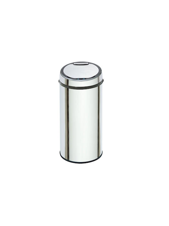 MRShome Waste Bin Made of Silver Stainless Steel 58lt