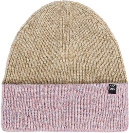 Beanie Women's Knitted Beanie in Beige Color