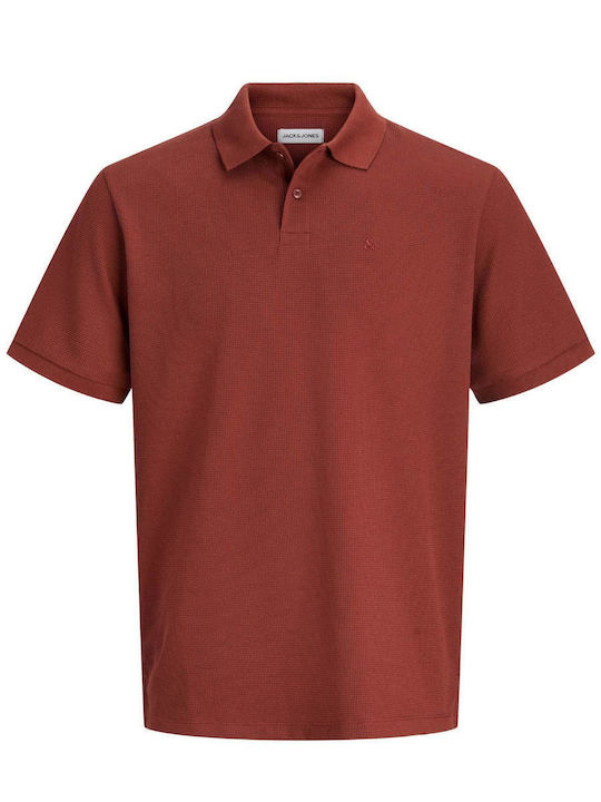Jack & Jones Polo Short Sleeve Burgundy Blouse