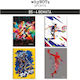 WhyNote Spirale Schulheft Geregelt B5 4 Schulfachhefte (Verschiedene Designs)
