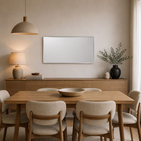 MRShome Oglindă de Perete cu Cadru Argintiu 100x50cm