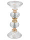 Keskor Crystal Candle Holder in Gold Color 18.5x30x10cm