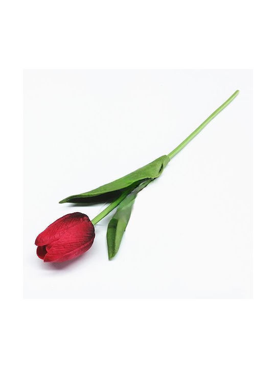 Tulip Flower Branch PU Red 32cm Pack Of 24 Pieces