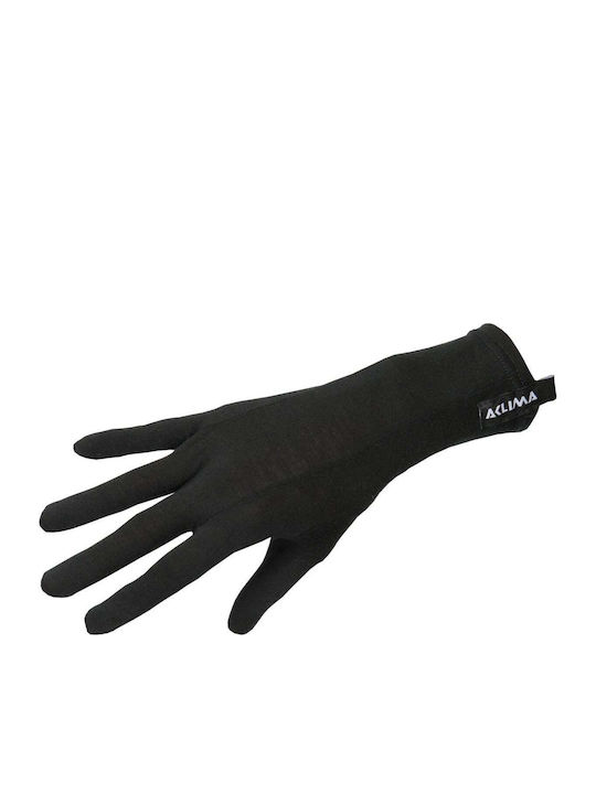Aclima Schwarze Wollhandschuhe