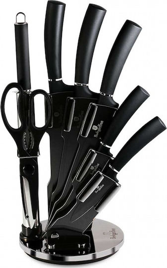 Berlinger Haus Carbon Pro Knife Set with Base from Stainless Steel 8 Pieces