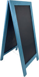 Panou Din Lemn Table De Scris Cu Creta Greu 17kg 65x140cm Cu Două Fețe Albastru Panou Din Lemn Table De Scris Cu Creta Greu 17kg 65x140cm Cu Două Fețe Albastru