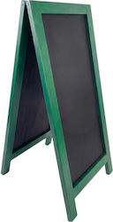Panou Din Lemn Table De Scris Cu Creta Greu 17kg 65x140cm Cu Două Fețe Verde Panou Din Lemn Table De Scris Cu Creta Greu 17kg 65x140cm Cu Două Fețe Verde