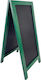 Wooden Heavy Duty Chalk Board 17kg 65x140cm Double Sided Green