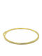 Mertzios.gr Women's Silver Handcuff Bracelet with Zircon