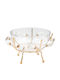 Keskor Decorative Glass Gold Platter 21x21x13cm