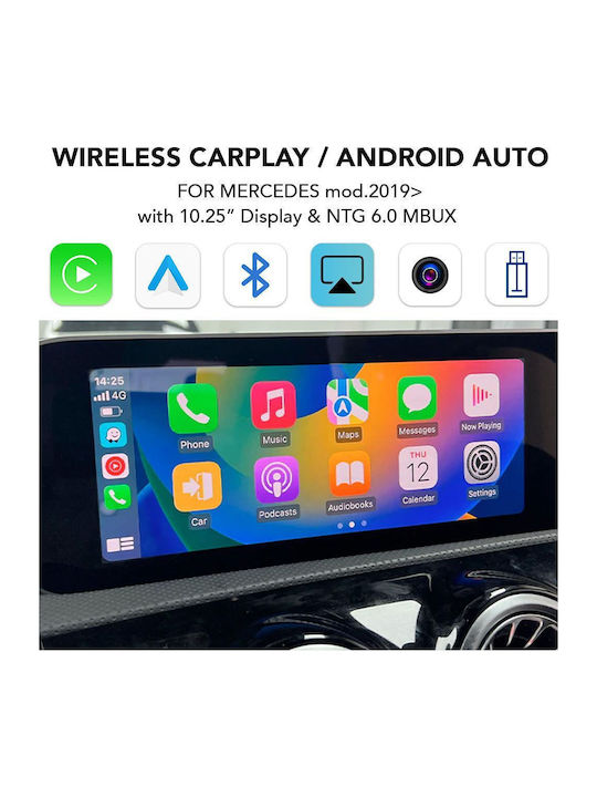Digital IQ Car Audio System for Mercedes-Benz A Class / B Class / GLB / GLC / GLE / GLS F48 2015-2017 (Bluetooth/USB/Wi-Fi/GPS/Apple CarPlay/Android Auto) with 10.25" Touch Screen