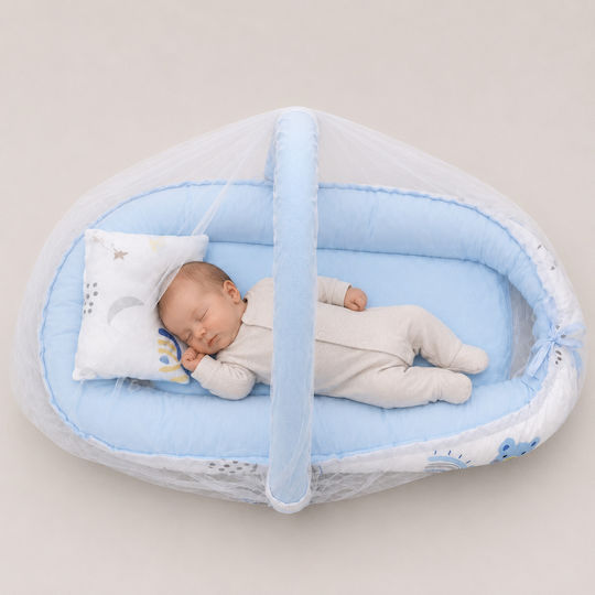 Kamtex Baby Perna Pentru Bebeluş Nest Albastru Deschis 40x64cm Kamtex Baby Perna Pentru Bebeluş Nest Albastru Deschis 40x64cm