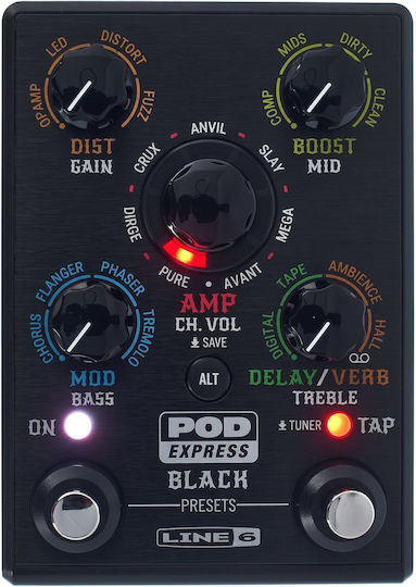 Line 6 Pod Express Black Edition G05LN00067 Pedală Compressor / Delay / Distortion / Looper / Volume Pentru Bas Electric