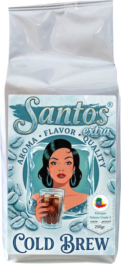 Santos Extra Cafea Cold Brew Etiopia Sidamo Grade 2 250gr Măcinat Grosier