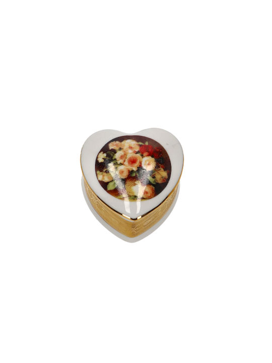 Depos Süßigkeiten Gläser Mini Herz 4 cm mit Deckel Porzellan Limoges-basket