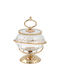Glass Sweet Jar Φ22x30 With Gold Base Keskor 43351