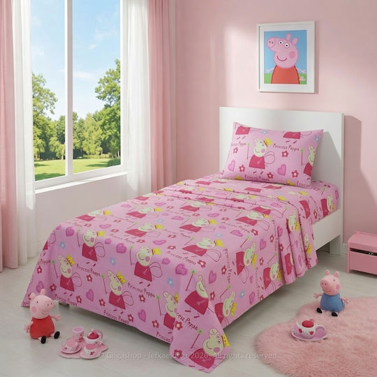 Casa Colori Single Cotton Kids Sheet With Elastic Band 100x200cm